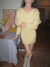 outfits Korean Style Thick Wool Knitted Skirt Dress Women's Autumn and Winter French Temperament Slim Skirt Sweater